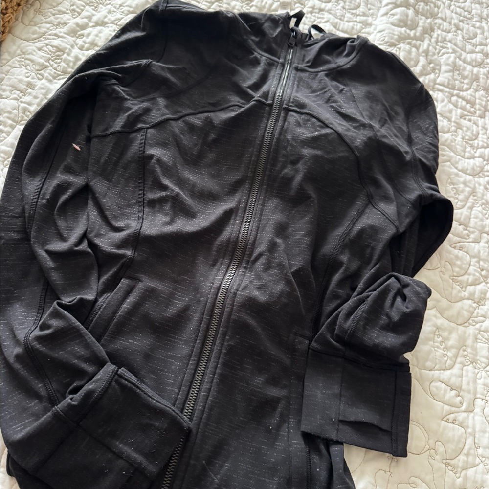 Black hoodie lululemon jacket. Worn a few times